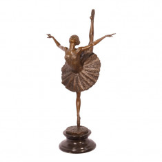 Balerina-statueta din bronz pe un soclu din marmura KF-88