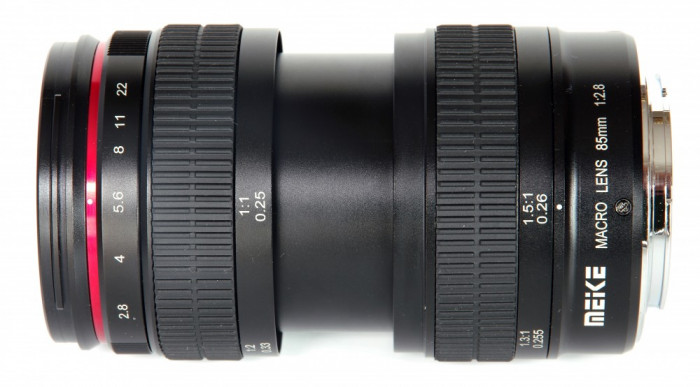 Obiectiv Telefoto manual Meike 85mm F2.8 Macro pentru Nikon F-Mount Full Frame