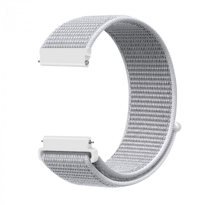 Curea Sport Loop Alba 20mm pentru Huawei Watch GT sau GT2