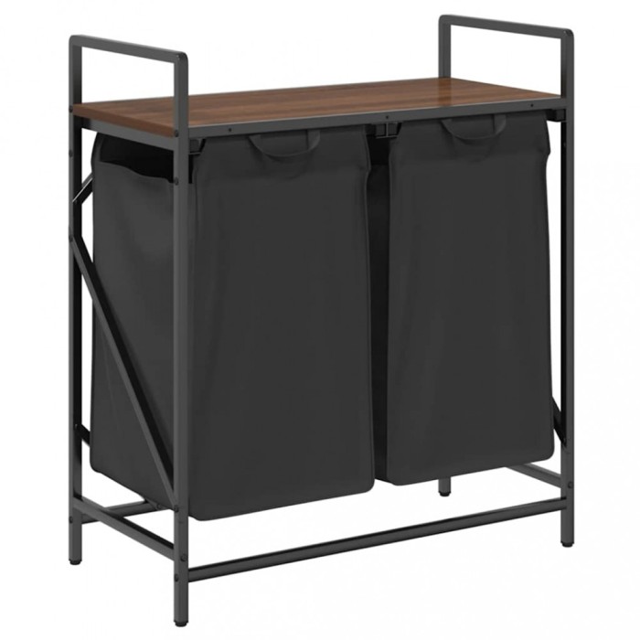 Cos de rufe 2 compartimente cu raft stejar maro