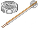 Cablu Electric LiYz 2x0,5mm2 400V 25m Alb/Portocaliu