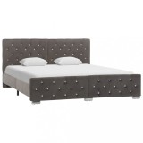 Cumpara ieftin Cadru de pat, gri, 160 x 200 cm, catifea