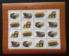GUINEA BISSAU-FAUNA-BIVOLI-1 M/Sh.(4 X 4V)- NEOBLITERAT -G BIS 303
