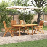 vidaXL Set de masă pentru grădină 5 pcs Maro Lemn Solid de Acacia 3375716