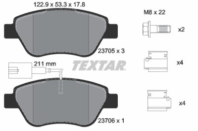 TEXTAR 2370502 Q+ set placute frana,frana disc foto
