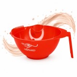 Set de bol de coafură pentru vopsea de păr + pieptene culoare roșu