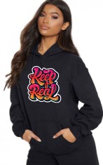 Hanorac dama negru - Keep it real - S