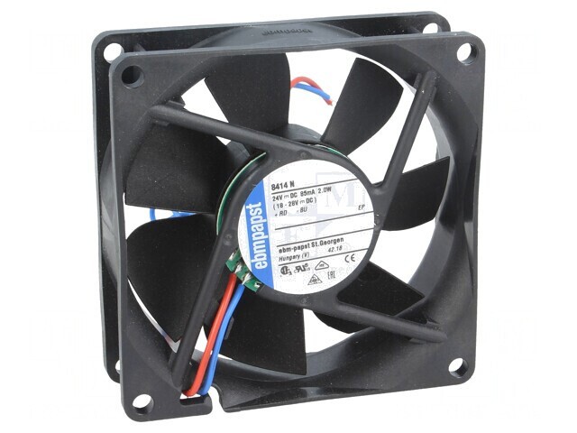 Ventilator axial 24V DC 80x80x25mm 69m3/h 32dBA cu bilă