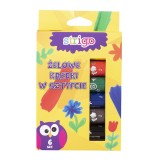 Creioane cerate moi tip baton gel stick, 6 culori x 10 grame,+2 ani, Strigo