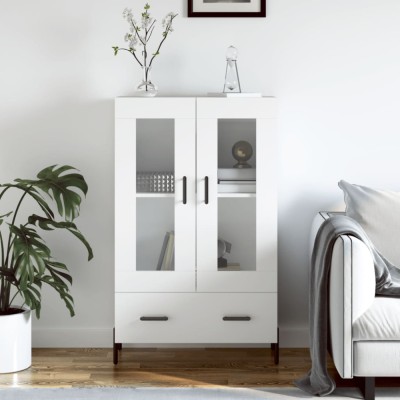 vidaXL Dulap &amp;icirc;nalt, alb, 69,5x31x115 cm, lemn prelucrat 828308 foto