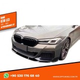 Spoiler fata BMW Seria 5 G30 LCI M Performance, ABS negru pian, 2021-2023