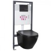 Set rezervor WC suspendat Delos BL Adriatic Black