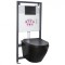 Set rezervor WC suspendat Delos BL Adriatic Black