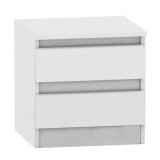Cumpara ieftin Noptiera cu 2 sertare din mdf alb Hany 41x40x42 cm