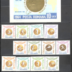 Romania.1964 Medalii olimpice MELBOURNE,ROMA,TOKYO ZR.222