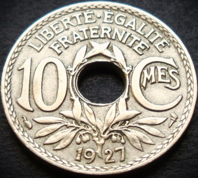 Moneda istorica 10 CENTIMES - FRANTA, anul 1927 * cod 5025 foto