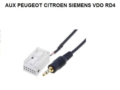 CABLU AUXILIAR AUX PEUGEOT CITROEN SIEMENS VDO RD4 LA JACK foto