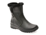 Ghete RIEKER negre, Z7181, din piele naturala