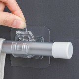 Cumpara ieftin Set 2 Suporti Reglabili Pentru Bara, Manere Sau Umerase Fara Gaurire 6 x 6 cm Transparent