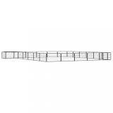 VidaXL Țarc c&acirc;ini 24 panouri negru 100x50 cm oțel vopsit electrostatic