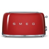 Prajitor de paine Smeg Retro TSF02RDEU, 1500 W, 4 felii, rosu