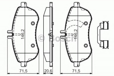 Set placute frana,frana disc MERCEDES C-CLASS (W204) (2007 - 2014) BOSCH 0 986 494 593 foto