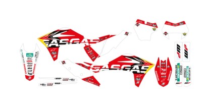 Set stikere Gas Gas MC EC 125 250 350 450 21- 23 BlackBird Replica Trophy E2908R1 foto