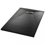 Cumpara ieftin Cadita de dus, negru, 100 x 80 cm, SMC