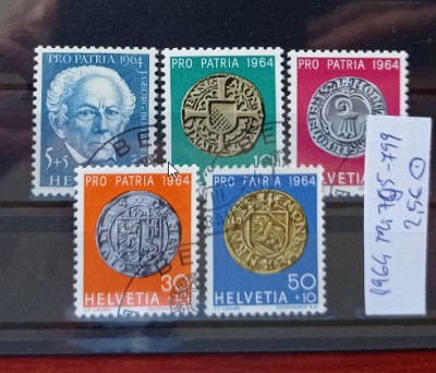 TS21 - Timbre serie - Elvetia - Helvetia 1964 Mi795-799 foto