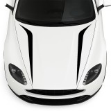 Stickere auto capota hood stripes v2, set 2 bucati, 100x26 cm, negru, folie oracal autoadeziva, rezistenta exterior