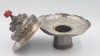 Foarte rar! Vas antic tibetan din argint - sec.XIX - pentru flori/arome/tamaie, Ornamentale