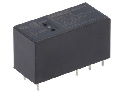Releu electromagnetic DPDT 12VDC 8A foto