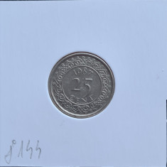 Suriname 25 cents centi 1987