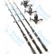 Set de 3 lansete Wind Blade 3m cu 3 mulinete Mifine cu fir cadou