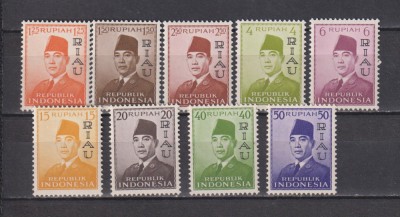 INDONEZIA 1965 PERSONALITATI MI. 33-41 RIAU MNH foto