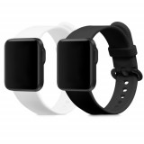 Set 2 curele pentru Xiaomi Mi Watch Lite/Redmi Watch, Kwmobile, Negru/Alb, Silicon, 54778.02