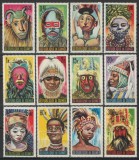 Guinea 1965 Mi 274/85 MNH - Masti si masti de dans