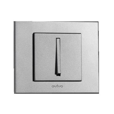 Intrerupator slim Grano ST Metalic argintiu Ovivo 410-100200-200 foto