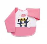 Baveta cu maneci si buzunar babyjem polly bib (culoare: roz)