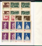 ROMANIA 1967 LP 644 REPRODUCERI DE ARTA BLOCURI DE 4 TIMBRE MNH