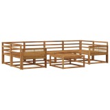 vidaXL Set de canapele de exterior 7 pcs natural Lemn Solid de Acacia 3382387