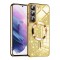 Husa MagSafe pentru Samsung Galaxy S21 5G G991, Techsuit, Luxury Glitter, Aurie