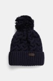 Barbour caciula culoarea albastru marin, din tricot gros, MHA0701