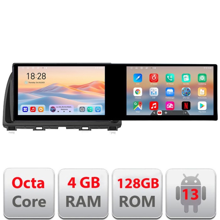 Navigatie MAZDA CX-5 2012- Manual Kit-212 Edotec 2 ecrane 8 core 4+128 21.6 inch Incell android Wifi 5Ghz gps internet a CarStore Technology