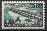 C2198 - A.O.F.Coasta de fildes 1958 - Podul Abidjan neuzat,perfecta stare, Nestampilat