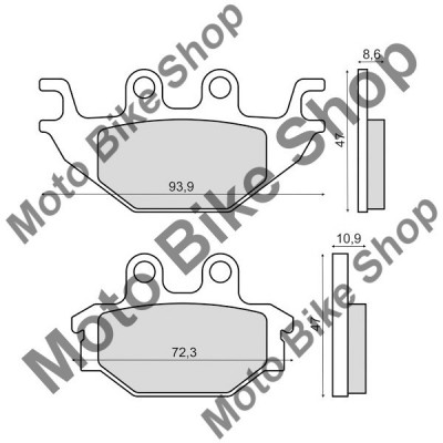 MBS Placute frana Kymco KXR 250 fata, Cod Produs: 225103070RM foto