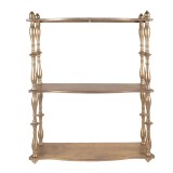 Cumpara ieftin Raft perete metal auriu 60x20x76 cm