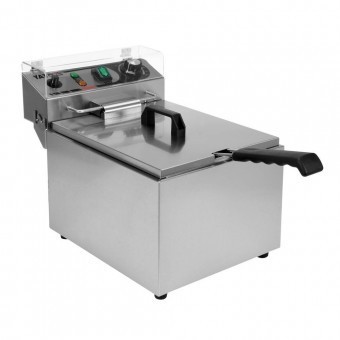 Friteuza profesionala, 1 post de gatit, putere 3.3 kW, capacitate 8.5 l, Inox, 430x285x335 mm
