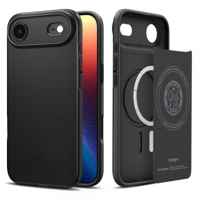 Husa MagSafe pentru Apple iPhone 17 Air, Spigen, Thin Fit, Neagra foto