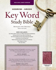 Hebrew-Greek Key Word Study Bible: New King James Version Genuine Leather Burgundy foto
